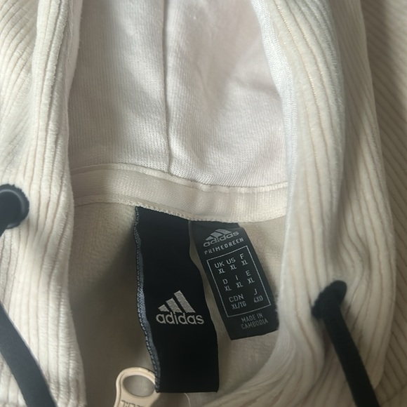 Adidas Off-White Full-Zip Hoodie - Picture 3 of 4
